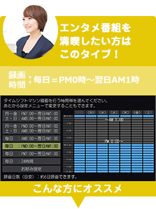 「エンタメ番組を満喫したい方はこのタイプ！」イメージ
