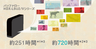 長時間録画対応ハードディスク(別売)対応