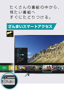 「たくさんの番組の中から、見たい番組へすぐにたどりつける。 「ざんまいスマートアクセス」」 : イメージ