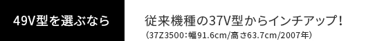 従来機種の37V型からインチアップ！