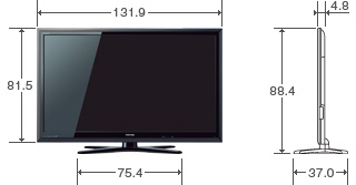 55V型ZG1の外形寸法図