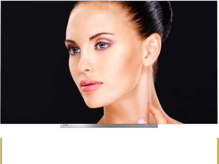 人肌の色や質感を自然にかつ立体的に蘇らせるレグザ。