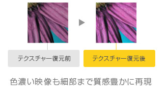 色濃い映像も細部まで質感豊かに再現