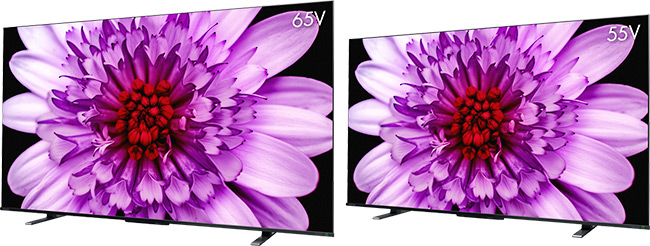 4K液晶レグザ「65M550K」「55M550K」(左から)